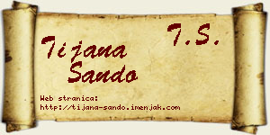 Tijana Sando vizit kartica